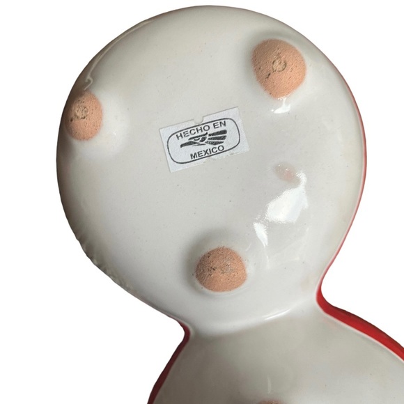 Talavera Pottery Molcajrte Double Salsa Bowl with Handle Ring Catch - Picture 7 of 11